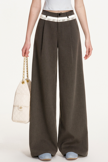 Lace Tencel Wool Pleated Pants