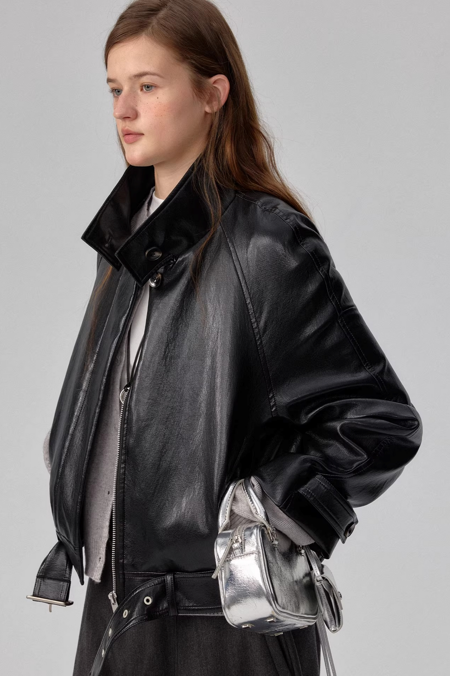 Heavy-Duty Black Leather Jacket
