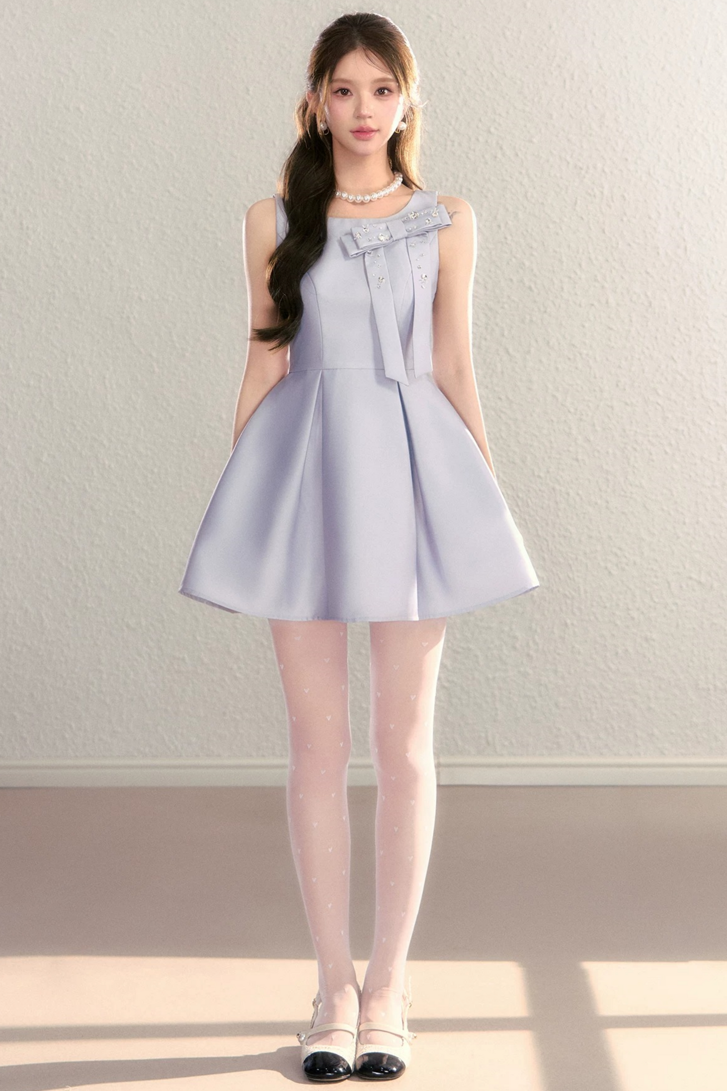 Miu-Style Sleeveless A-Line Dress