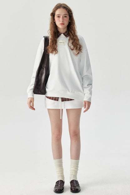 Autumn Heavy Cotton Crew Neck Sweatshirt Set-Up