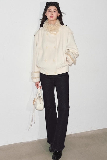 Lamb Wool Double-Breasted Jacket