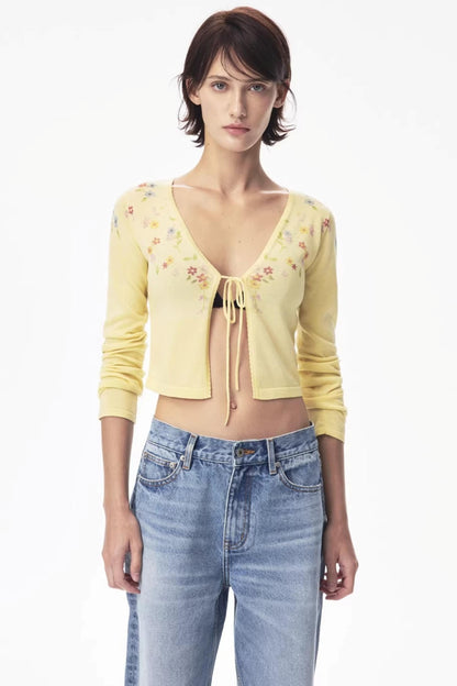 Tencel Summer Knit Cardigan Top