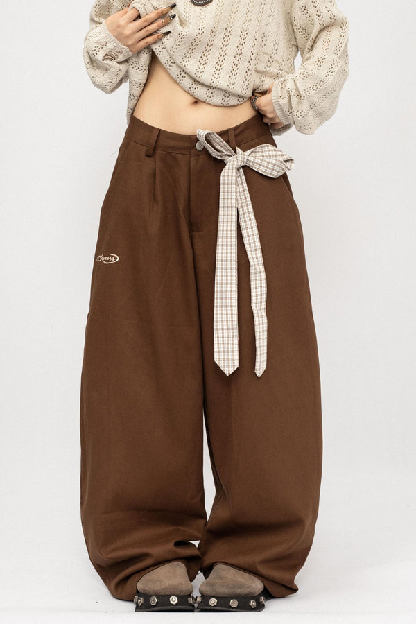 American Spice Coffee Wide-Leg Pants