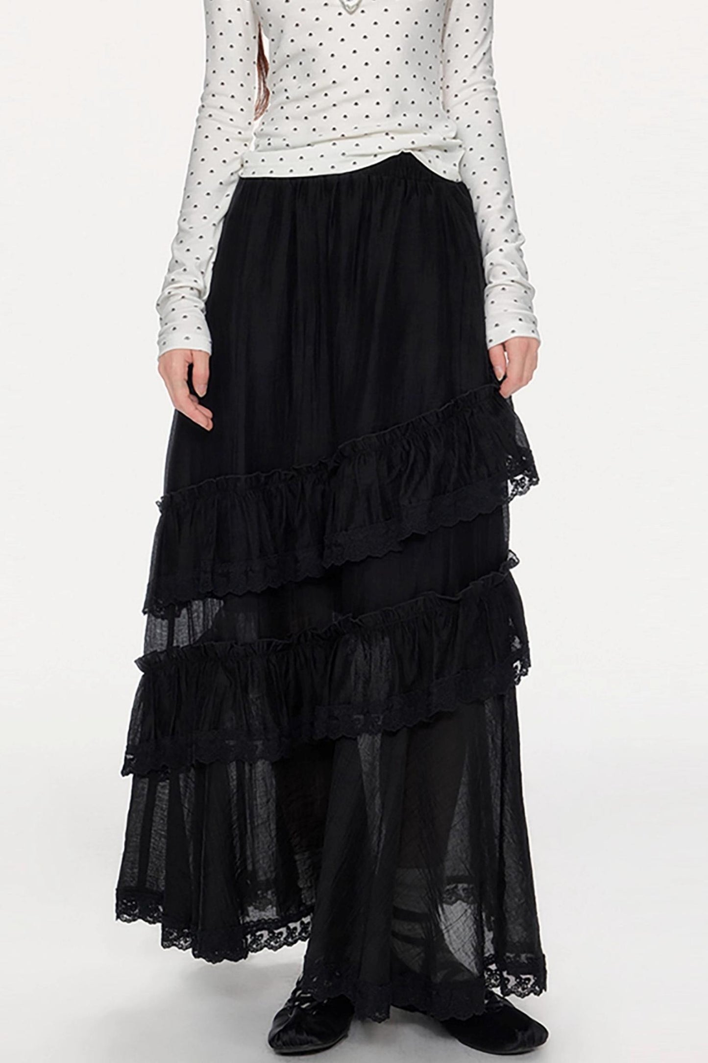 Romantic Lace Maxi Skirt