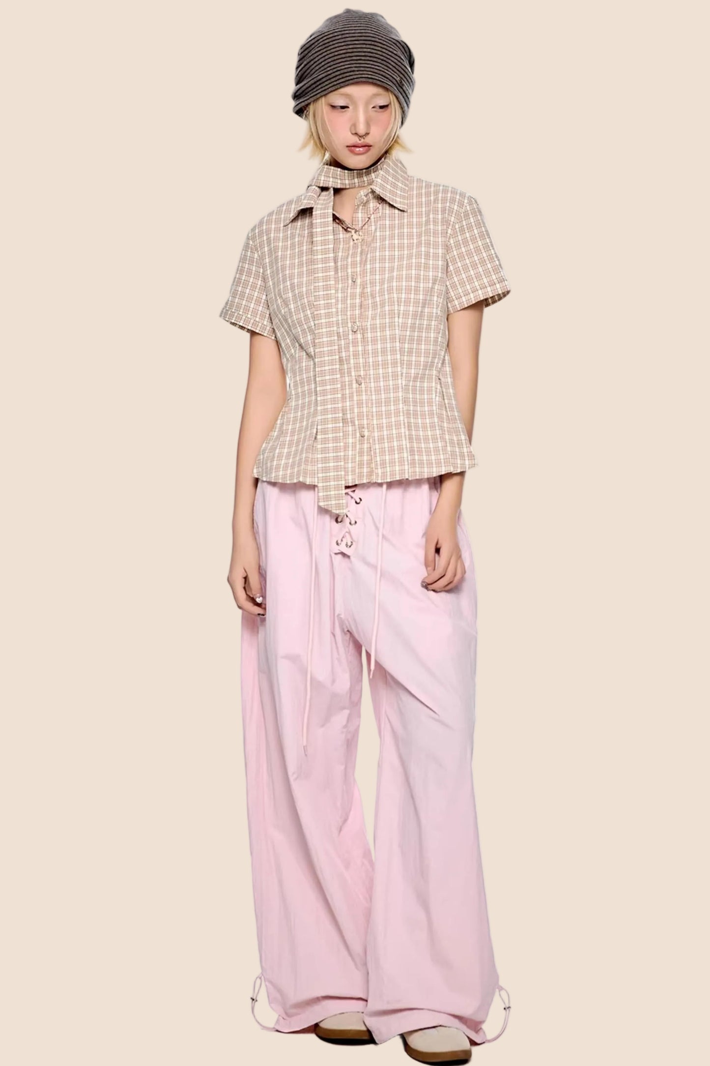 Low-Waist Ruched Sports Pants