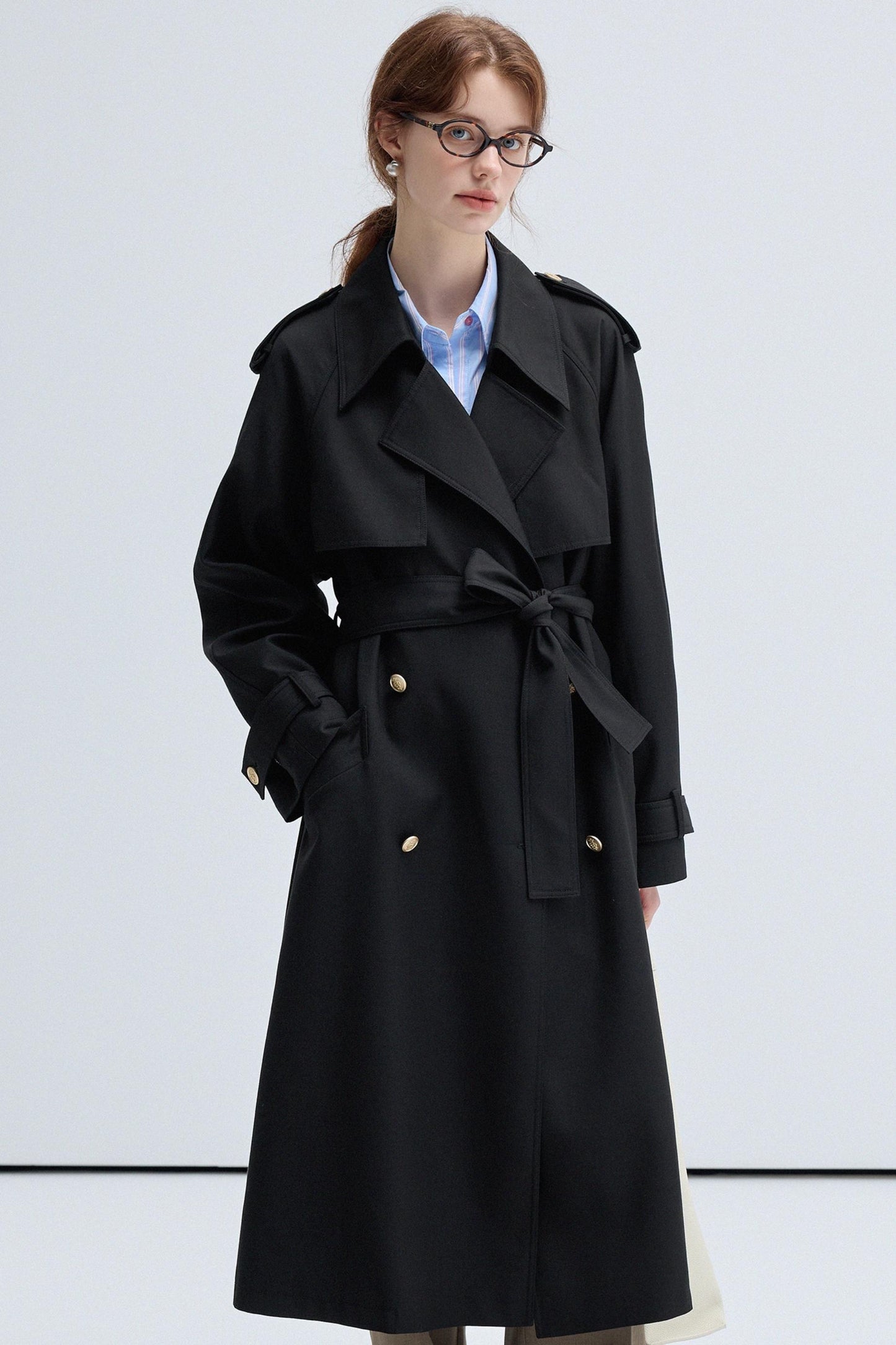 Double Breasted British Trench Coat