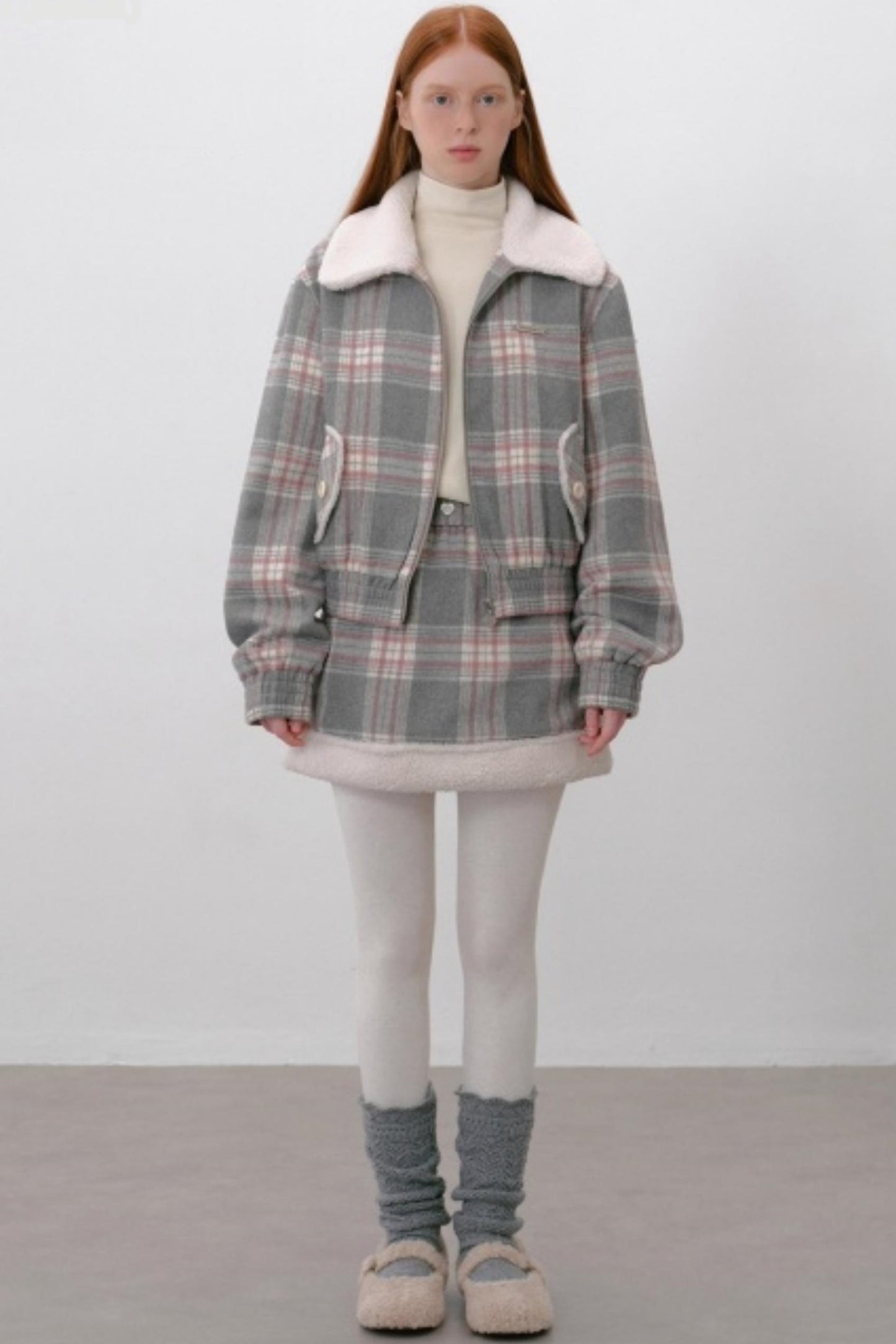 Plaid Patchwork Padded Jacket