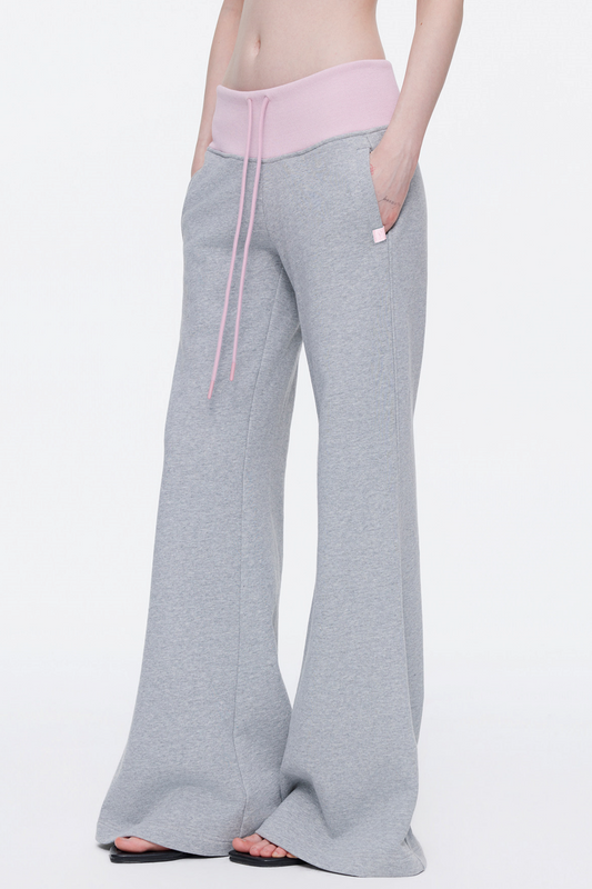 Farbblockierte Ausgestellte Hose