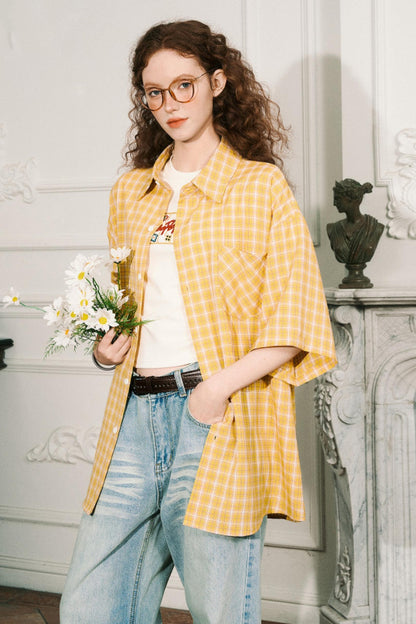 Plaid Summer Blouse