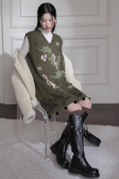 Pine Needle Knit Dress