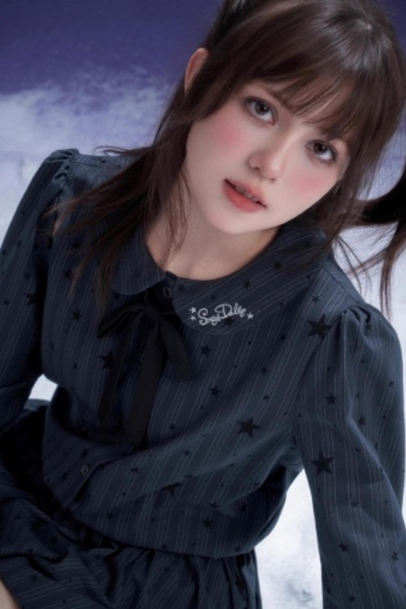 Dark Night Blue Bud Dress Set-Up