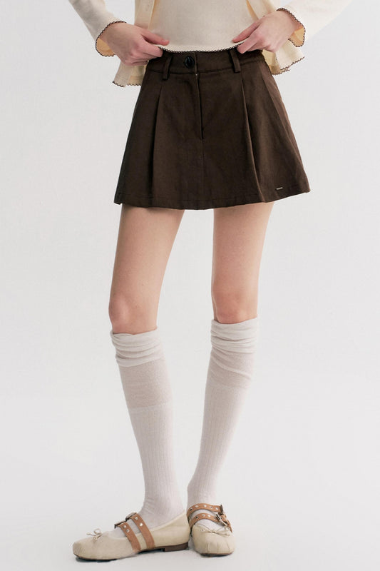 Luxurious Pleated A-Line Skirt