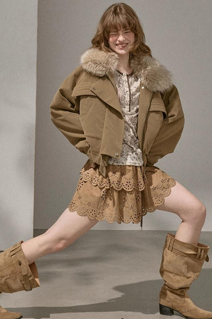 Cashew Flower Slim Print Knitted Top