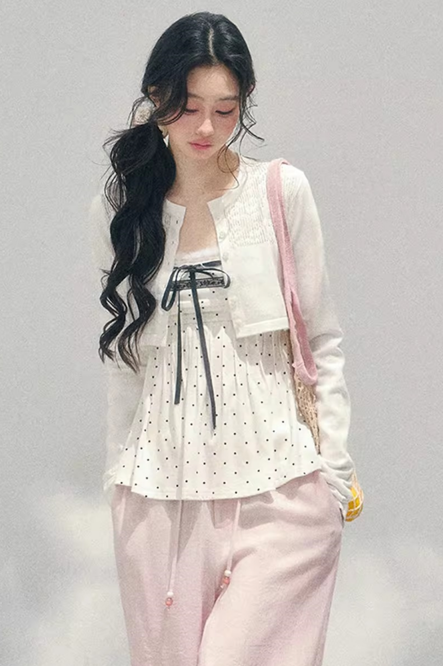 Polka Dot Lace Top Set-Up