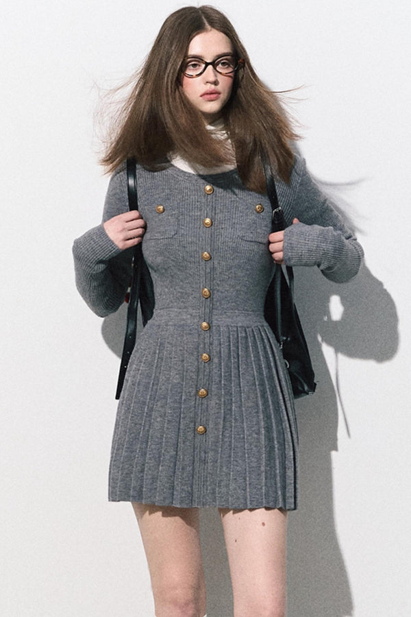 슬림 핏 애슬레틱 니트 드레스 