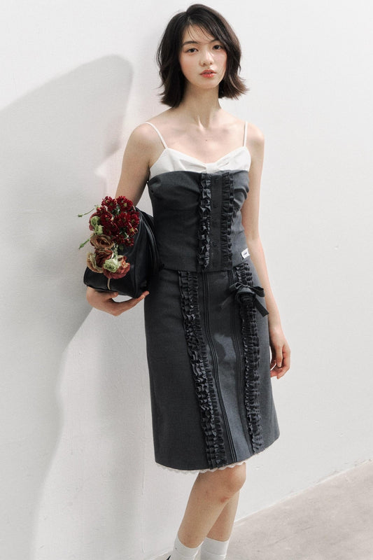 Vintage Lace Suspender Skirt Set-Up