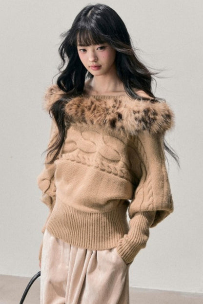 Tea Fragrance Mohair Sweater