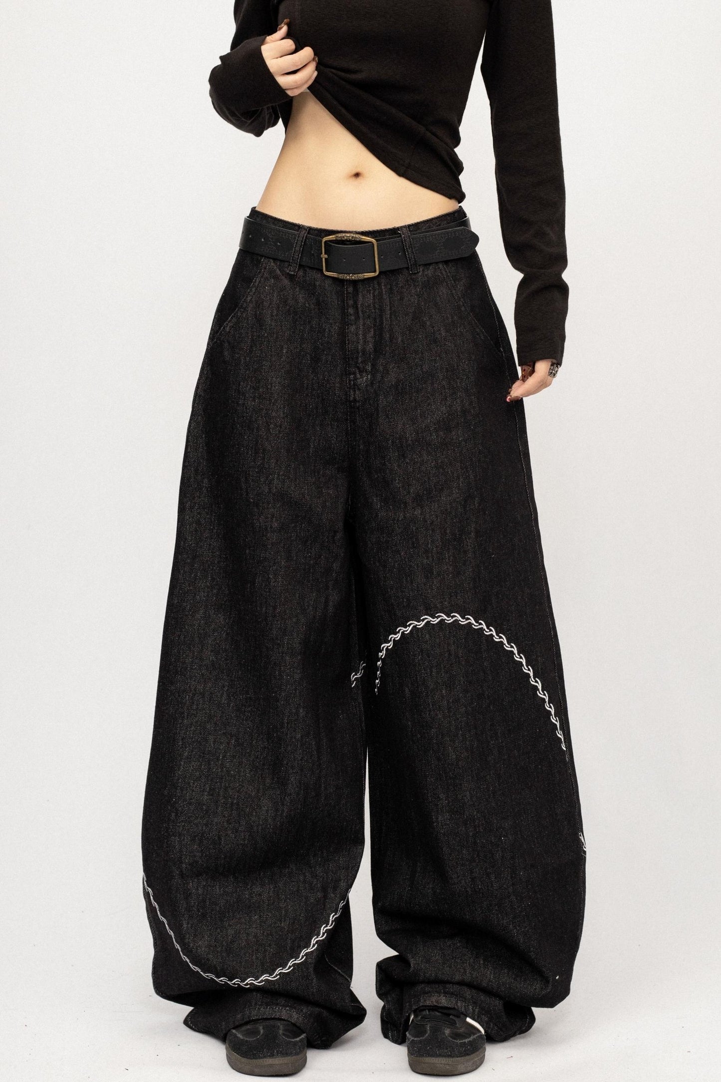 Vintage embroidery Design Jeans Pants