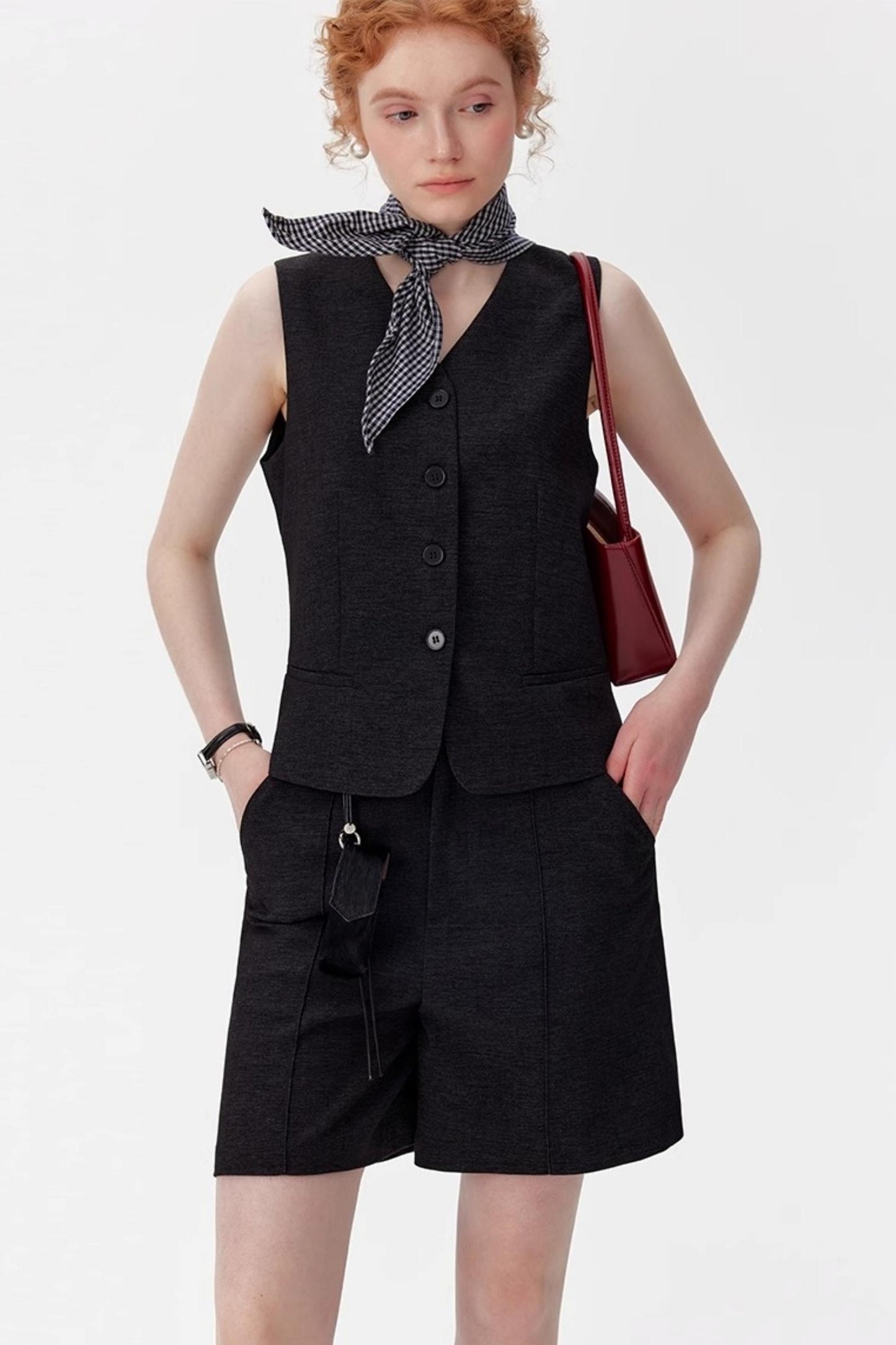 Denim Style Vest Shorts Set-Up