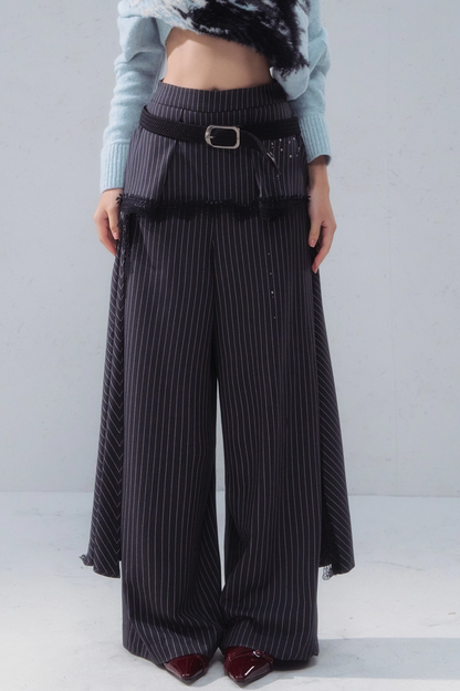 Echo Striped Lace Pants