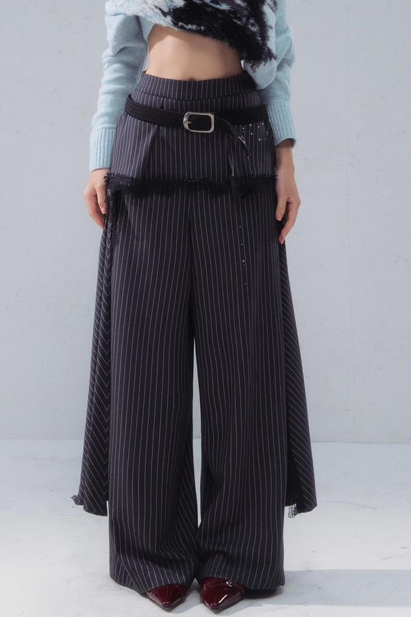 Echo Striped Lace Pants