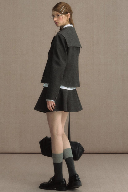 Cedar Poem Casual Navy Blazer Set-Up