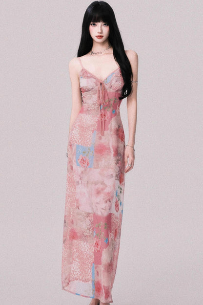 Floral Halter Beach Dress