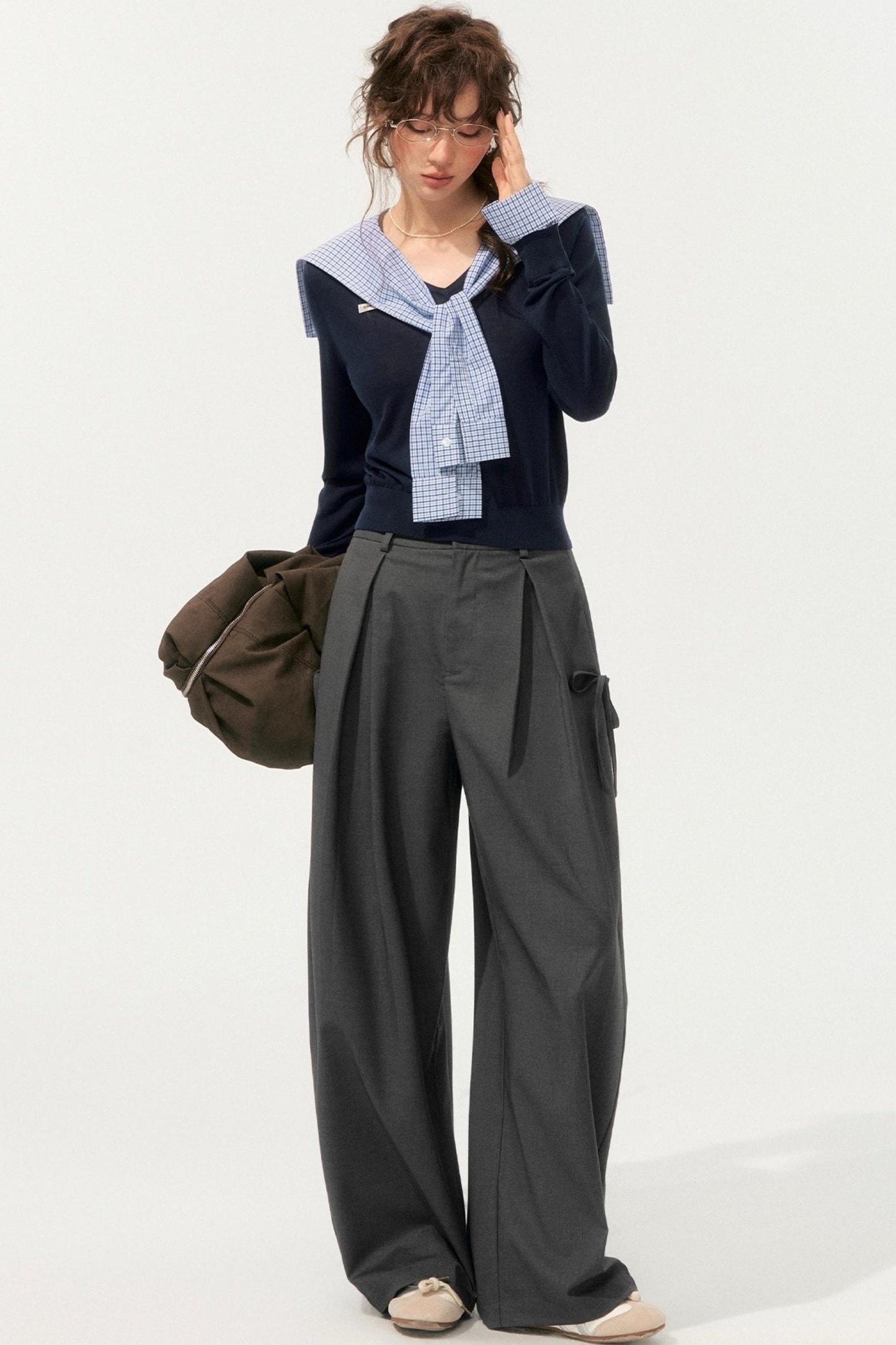 Vintage V-Neck Long Sleeve Top