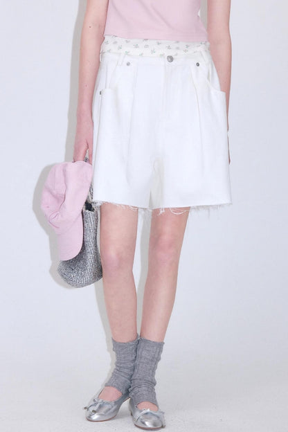 Luxury Pleated Bermuda Shorts