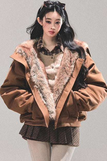 Hepburn-Style Quilted Winter Coat