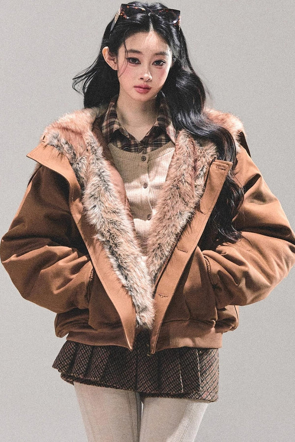 Hepburn-Style Quilted Winter Coat