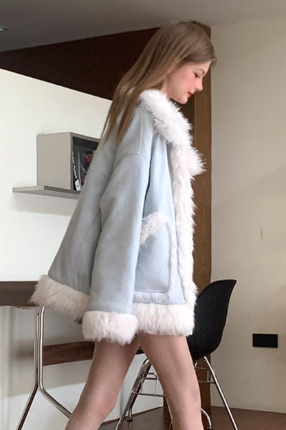 Winter Thickened Fur Cotton Jacket