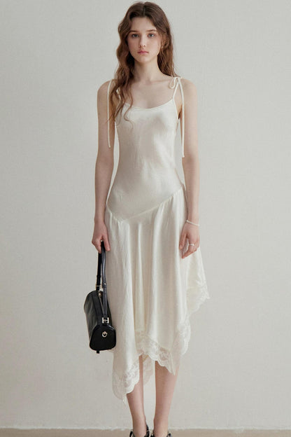 French Acetate Satin Slip Dress