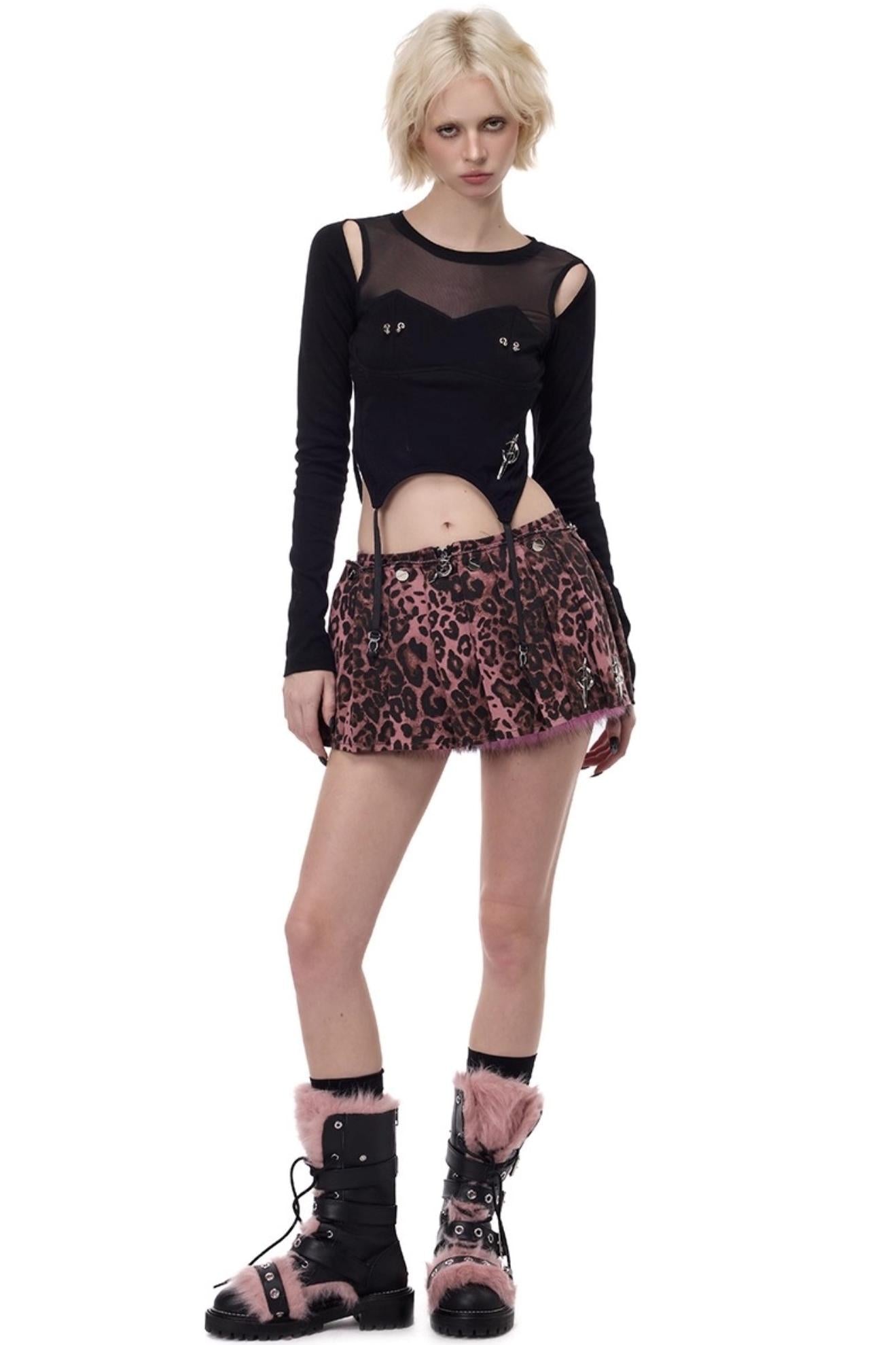 Electric Moon Mesh Top