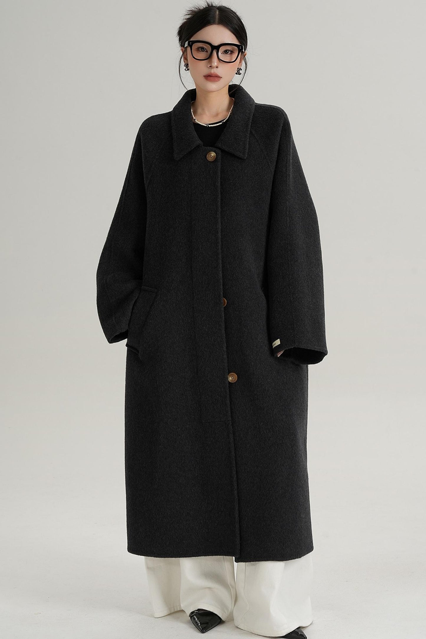 Temperament Wool Reversible Long Coat