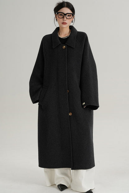Temperament Wool Reversible Long Coat