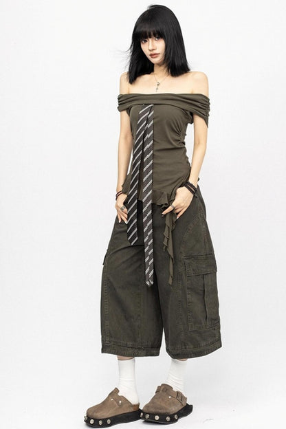 Retro Summer Shoulder Top