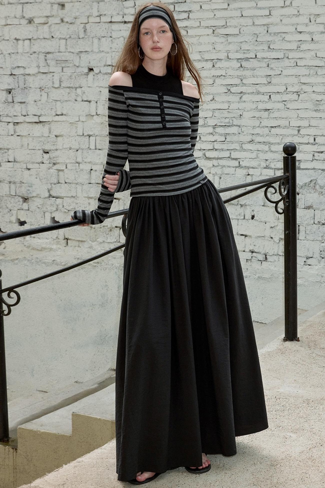 Shoulder Shirt Dress Set-Up