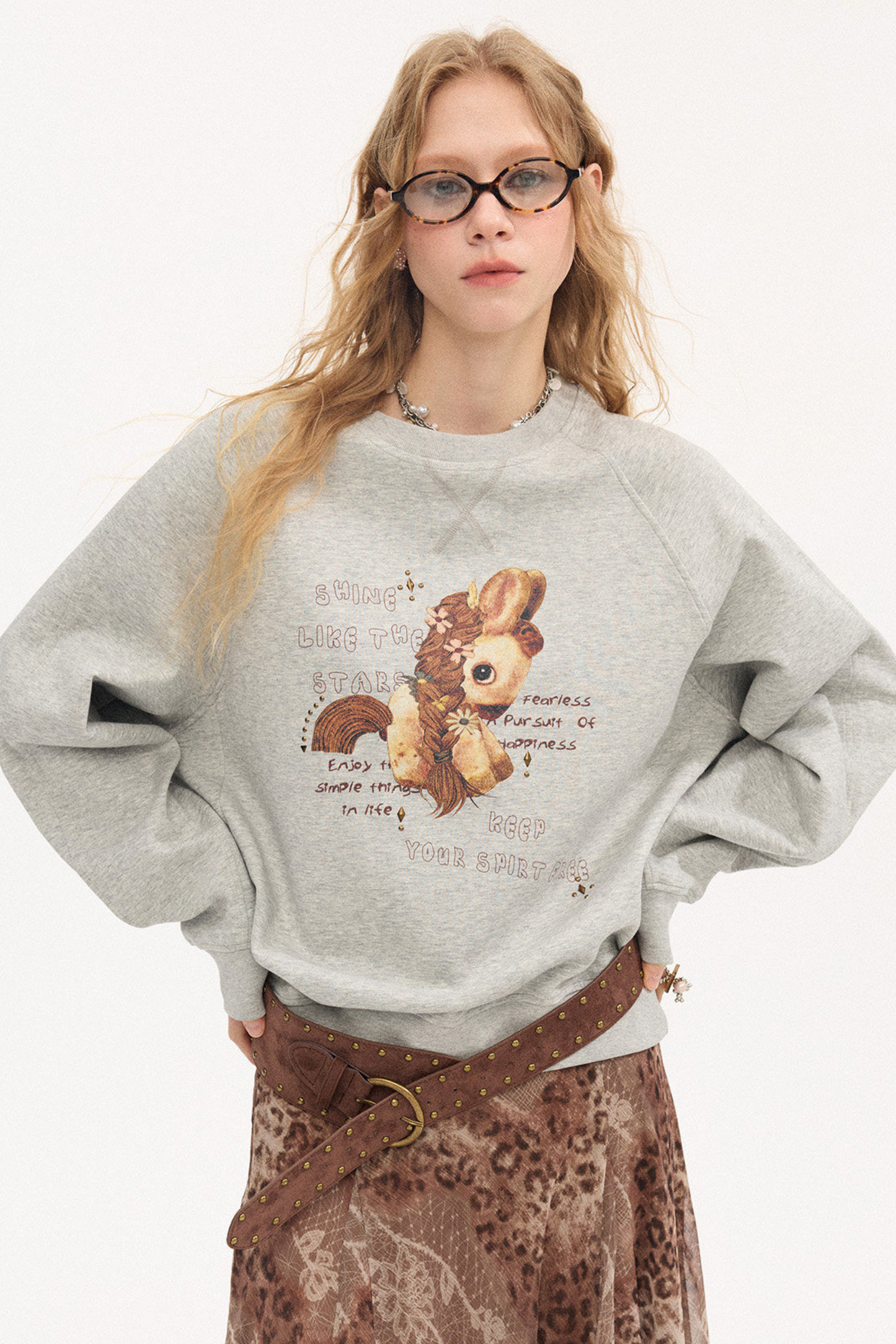 Blooming Now Strass-Pullover