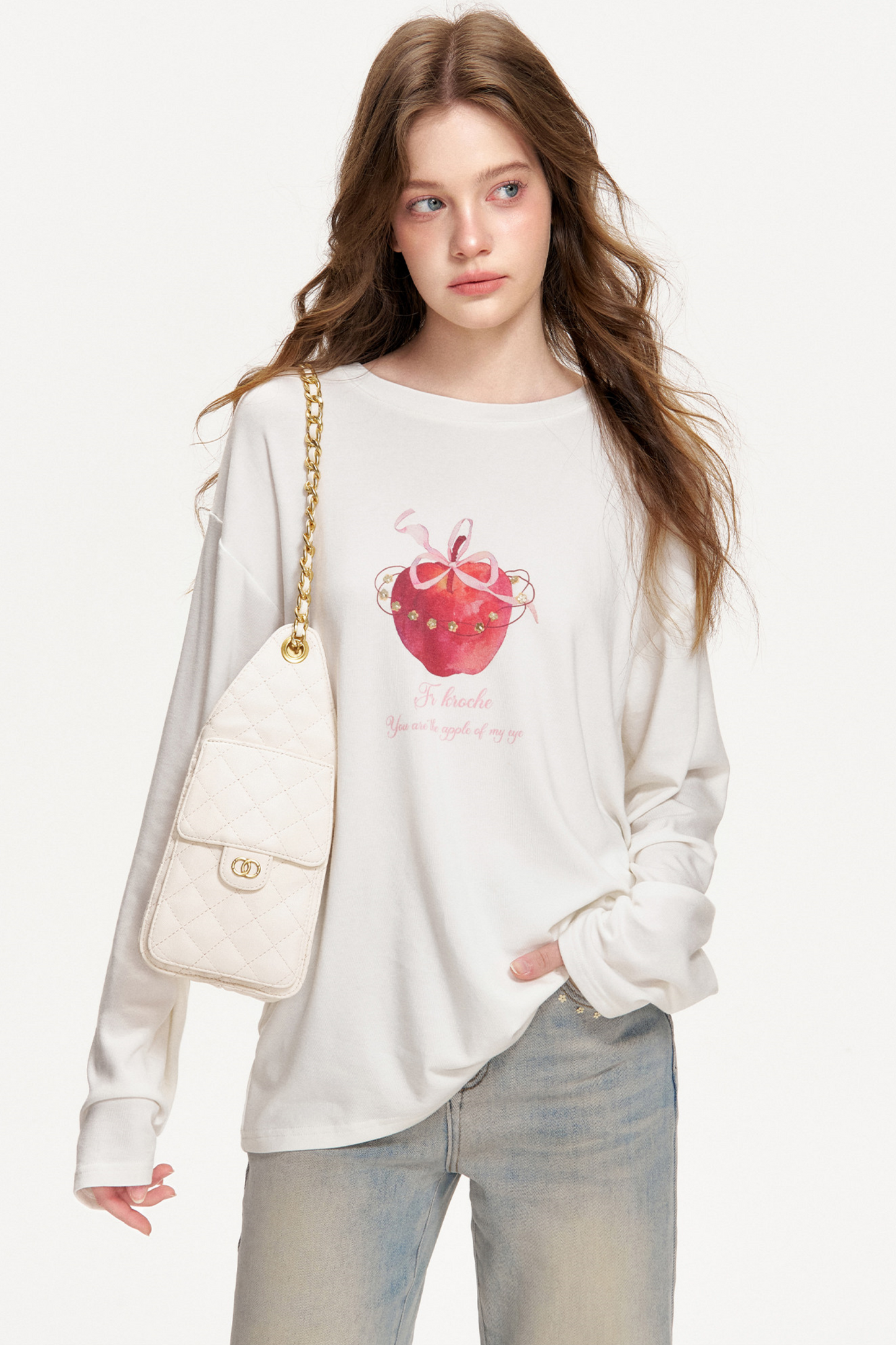 Hand-Painted Wool Flower Top