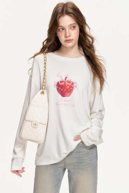 Hand-Painted Wool Flower Top