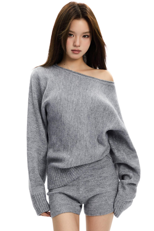 Gemütliches Slouchy-Pullover-Sweater-Set 