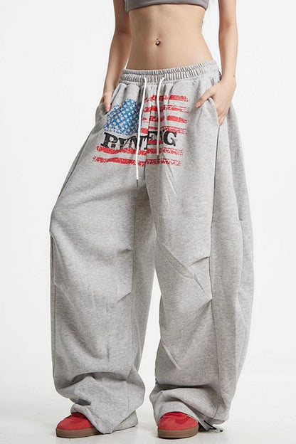Loose Pleated Sweatpants