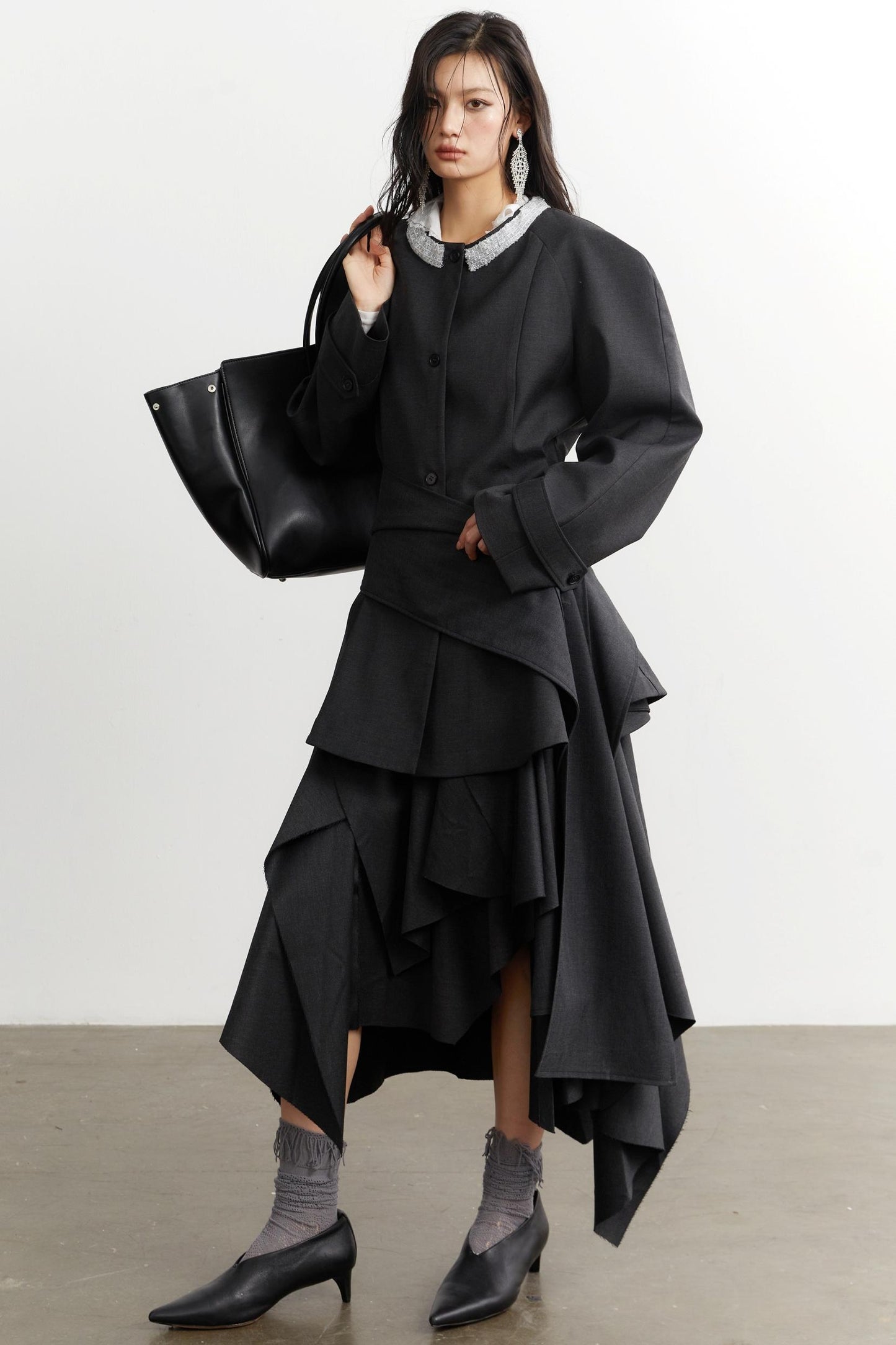 Celebrity Gray Blazer Top