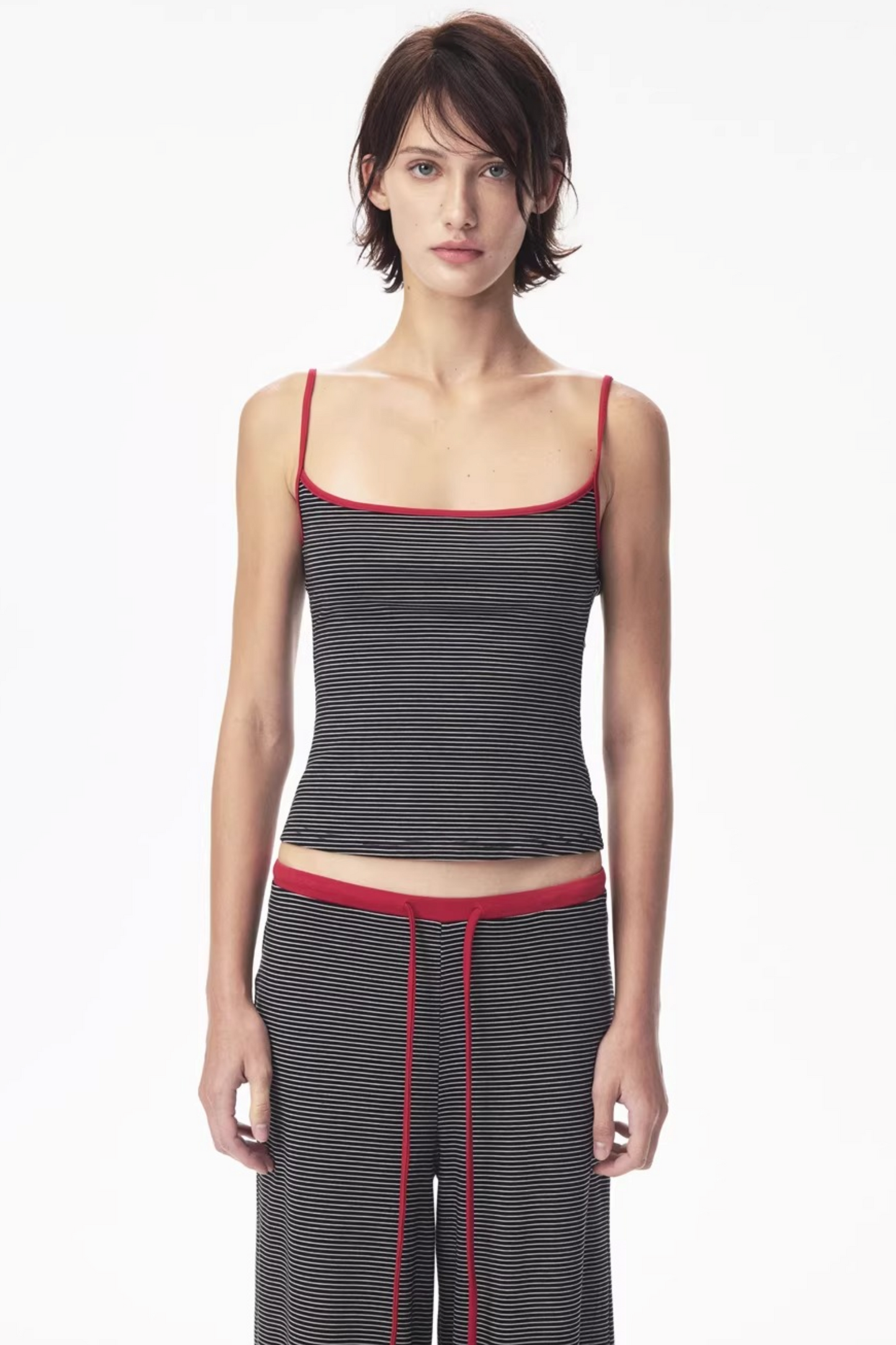 Retro Striped Tank Top and Pants Set