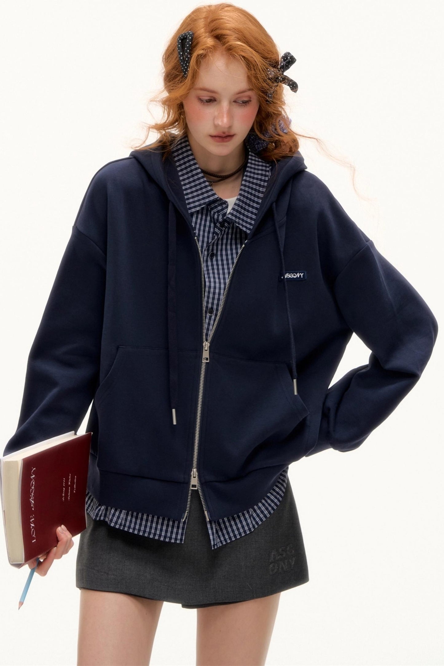 Asymmetrical Denim Jacket Skirt Set-Up