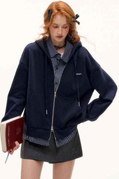 Asymmetrical Denim Jacket Skirt Set-Up