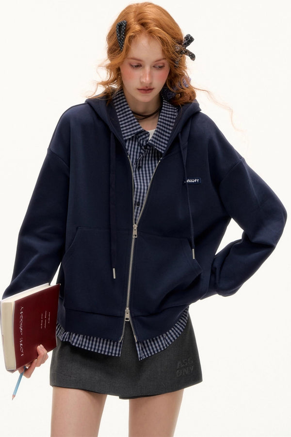 Asymmetrical Denim Jacket Skirt Set-Up