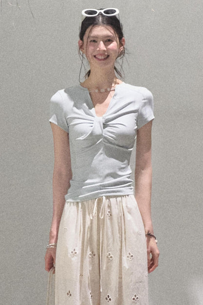 Cool Beaded V-Neck Tee