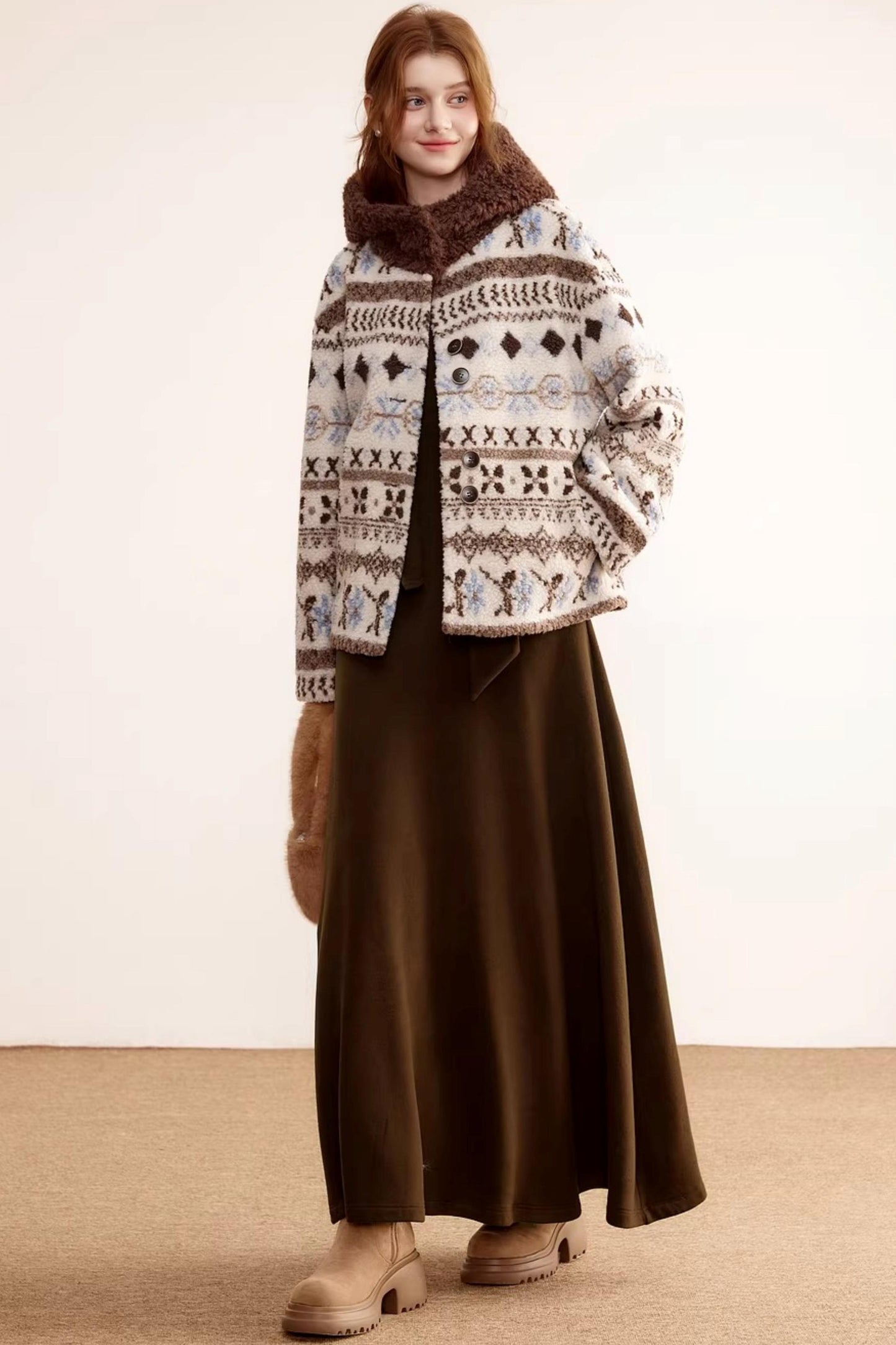 German Velvet Ruffle Dress